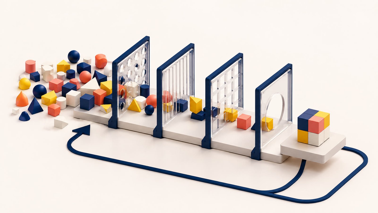 A narrow SaaS MVP path connecting customer input, core workflow, useful result, measurement, and feedback