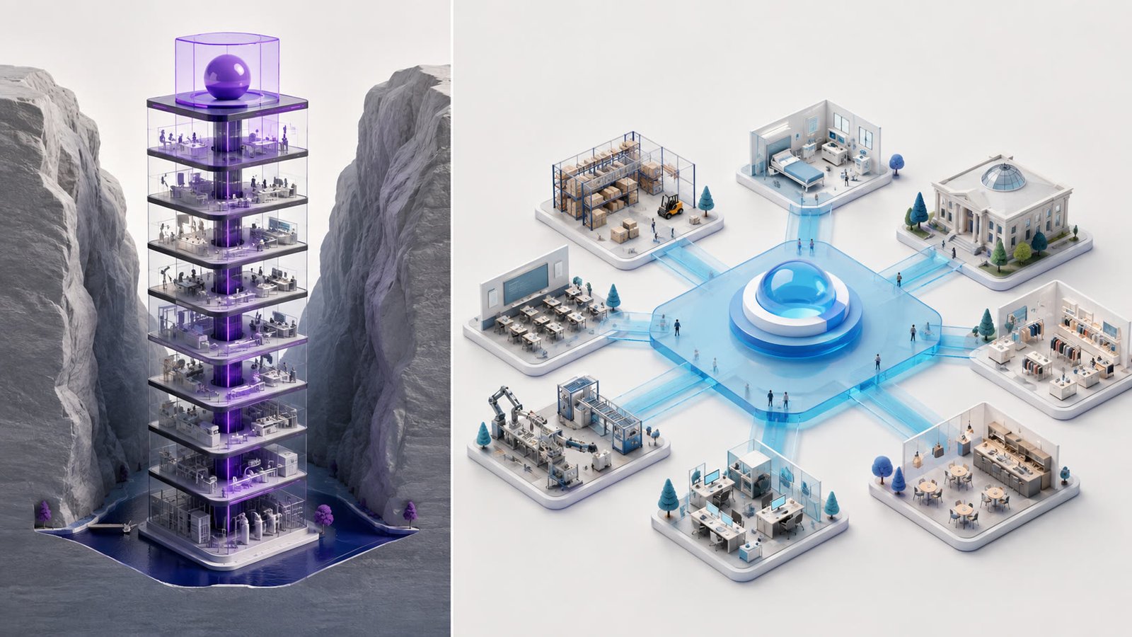 Comparison of one deep industry workflow with a broad cross-industry software layer
