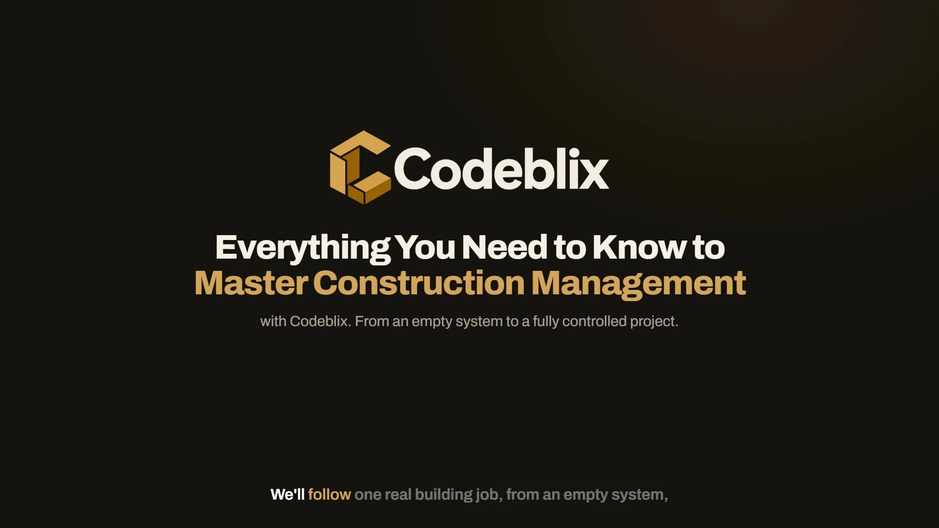 Codeblix Construction complete guide