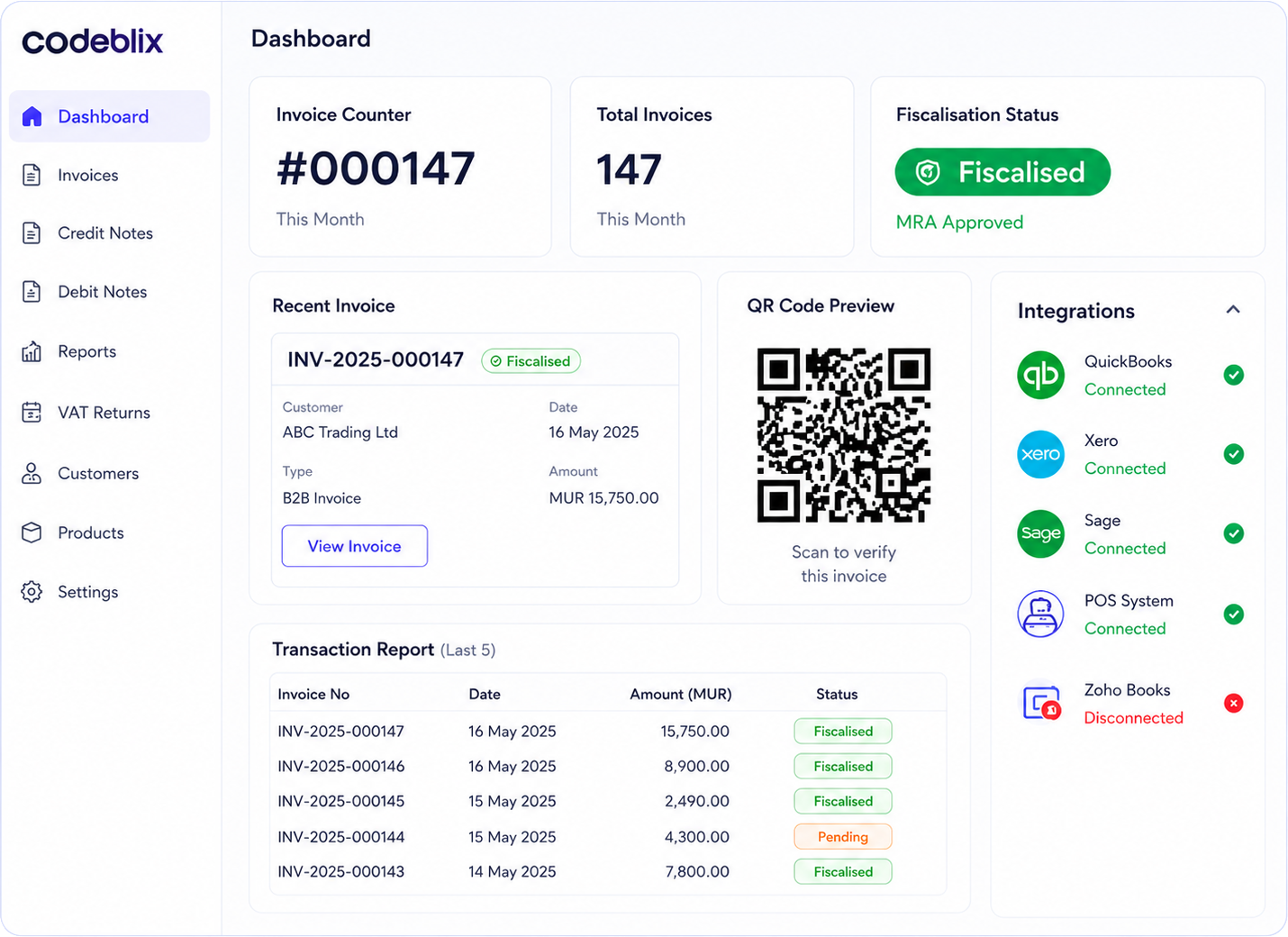 Codeblix Dashboard