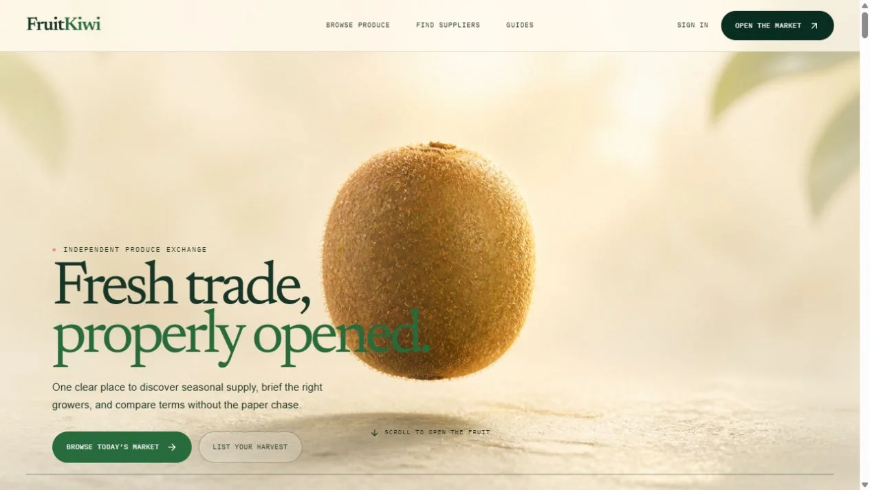 FruitKiwi public product preview