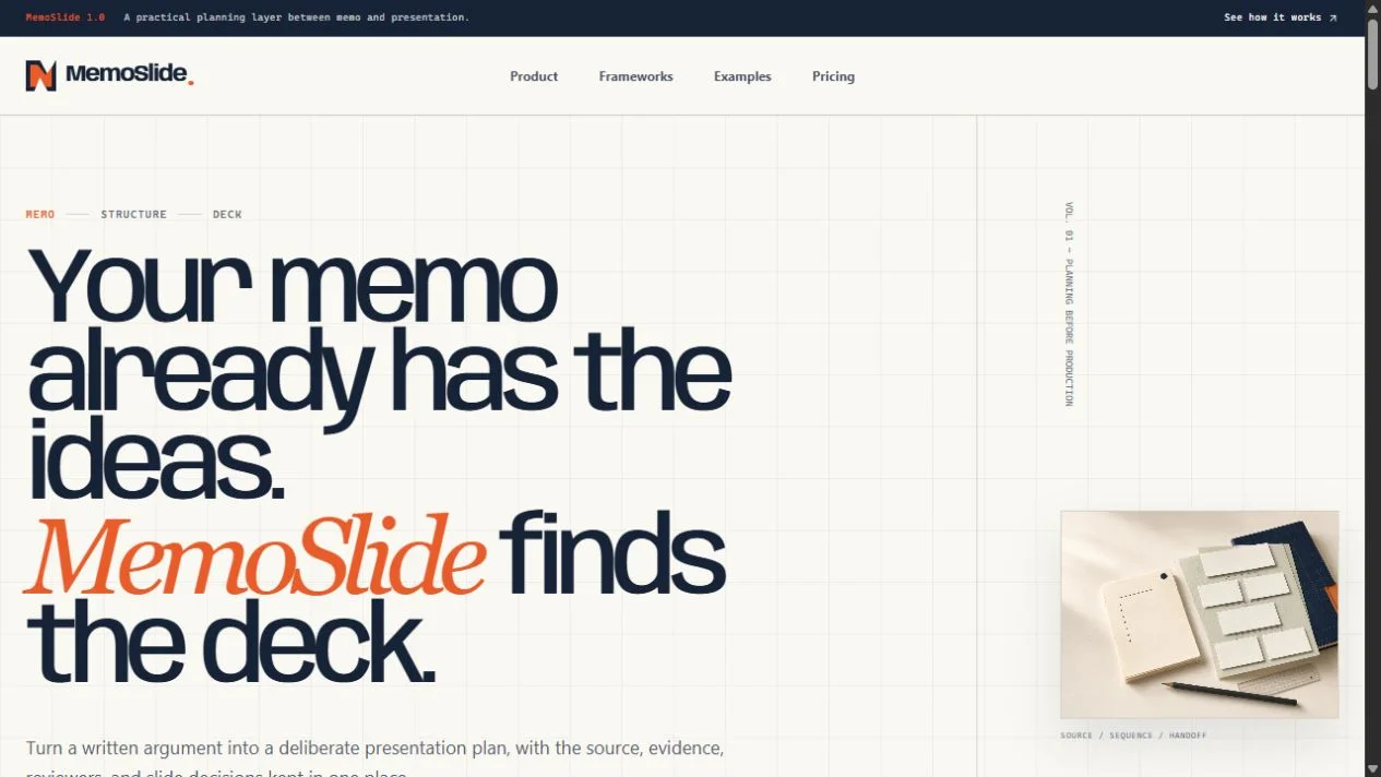 MemoSlide public product preview
