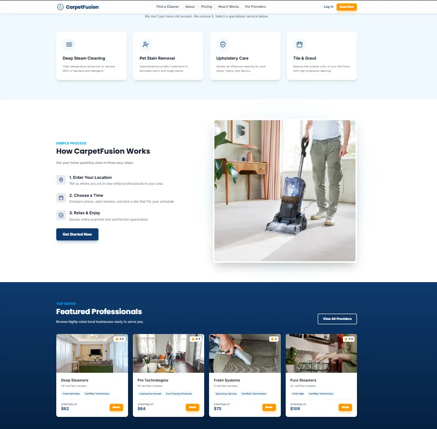 CarpetFusion.com interface screen 2