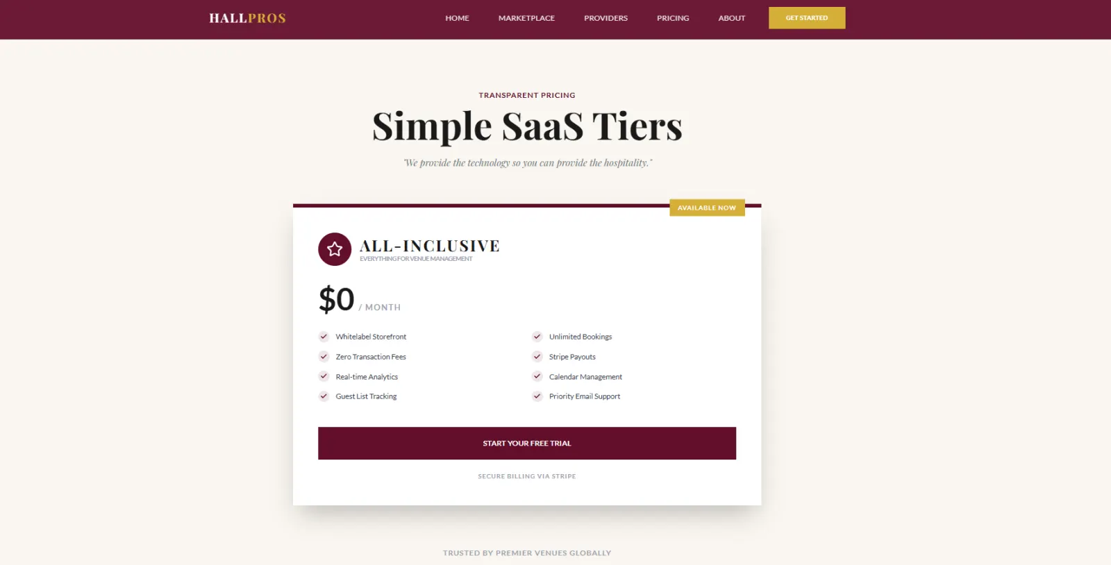 HallPros.com interface screen 3