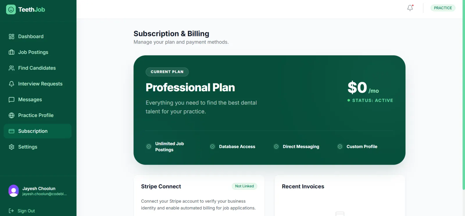 TeethJob.com interface screen 2