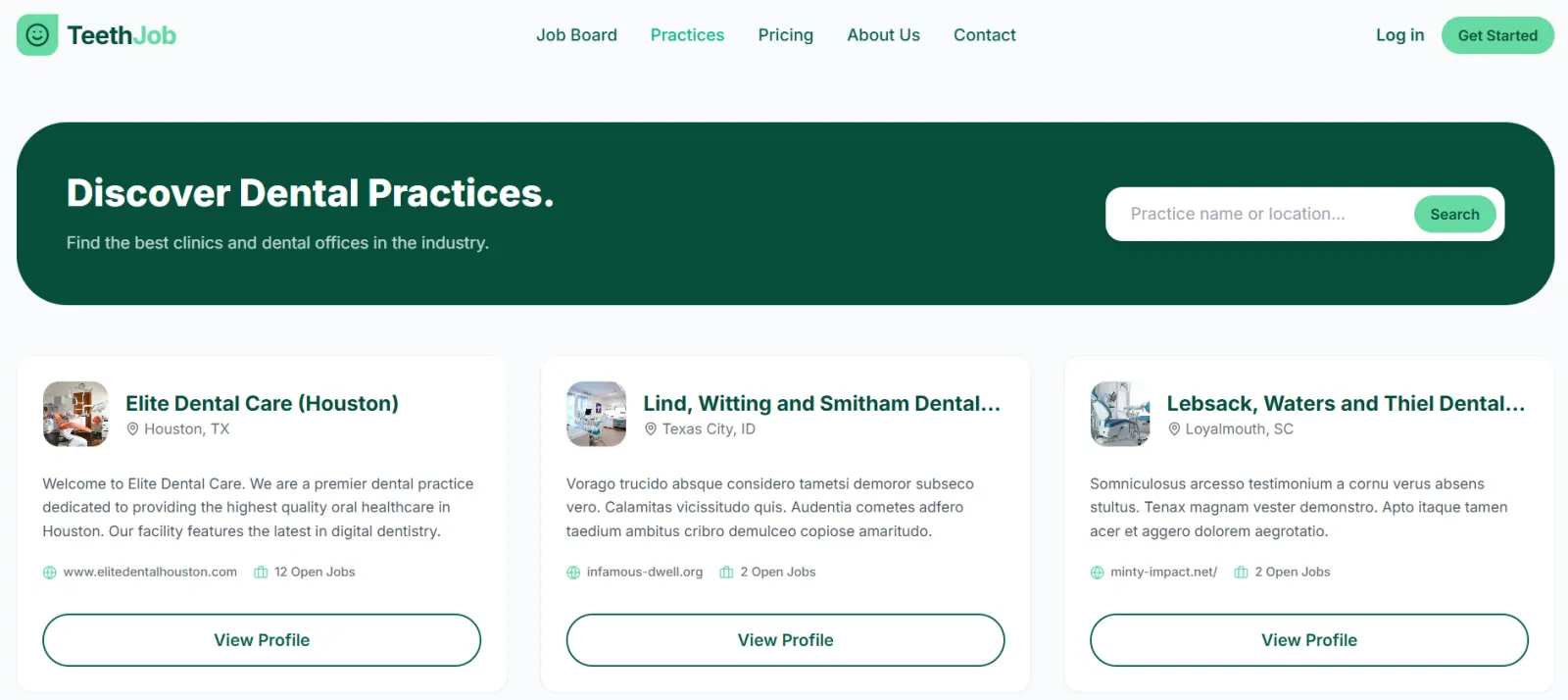 TeethJob.com interface screen 7