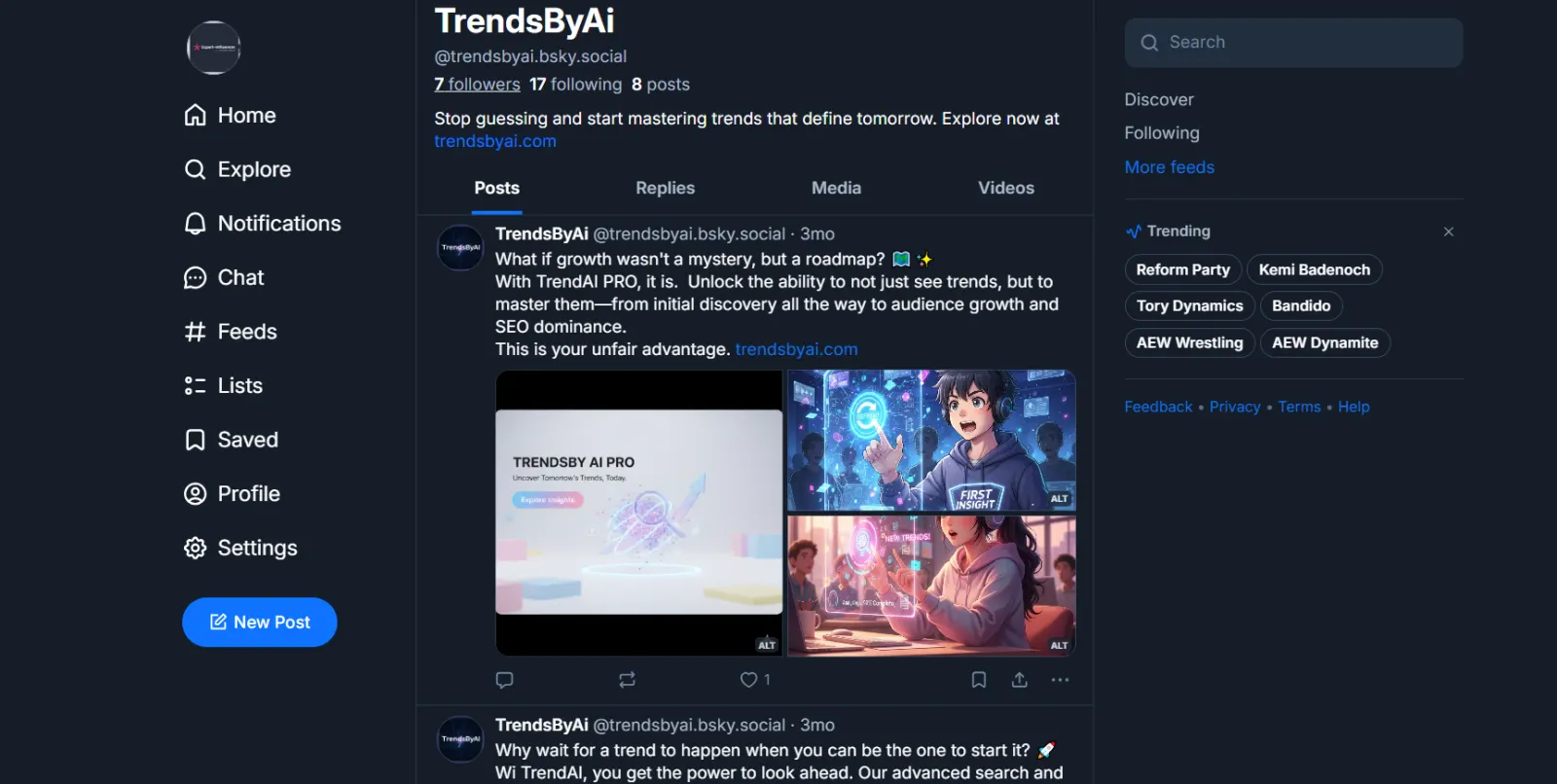 TrendsByAi.com interface screen 2