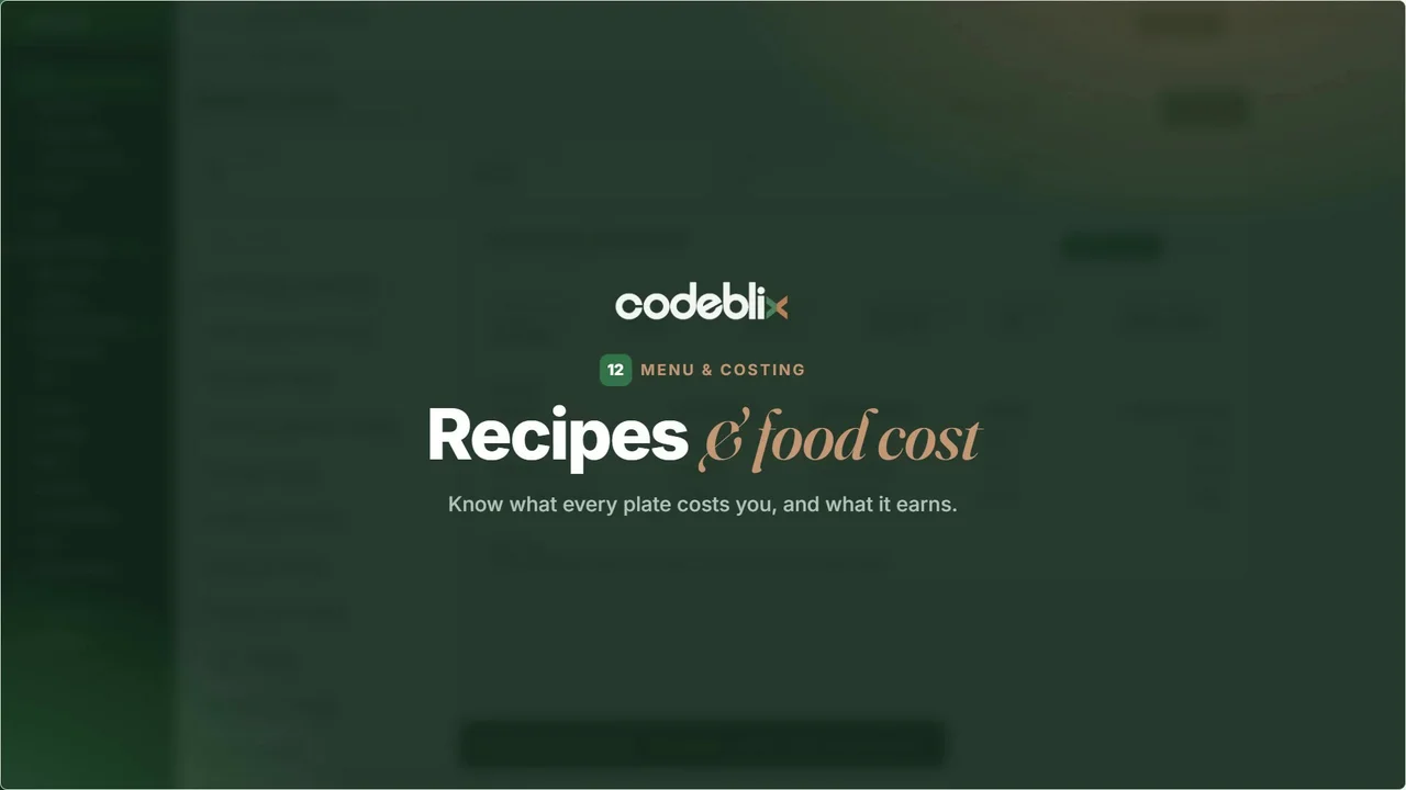 Recipes and food cost tutorial cover