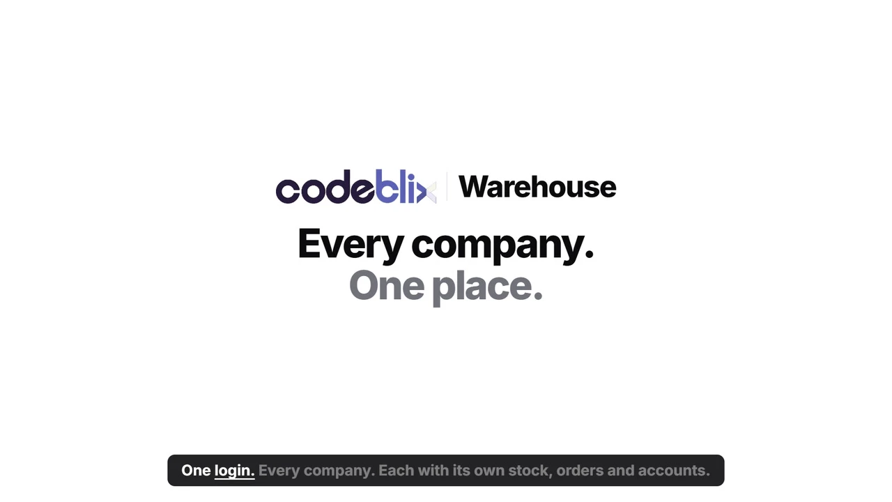 Codeblix Warehouse complete illustrated guide: Every company. One place.